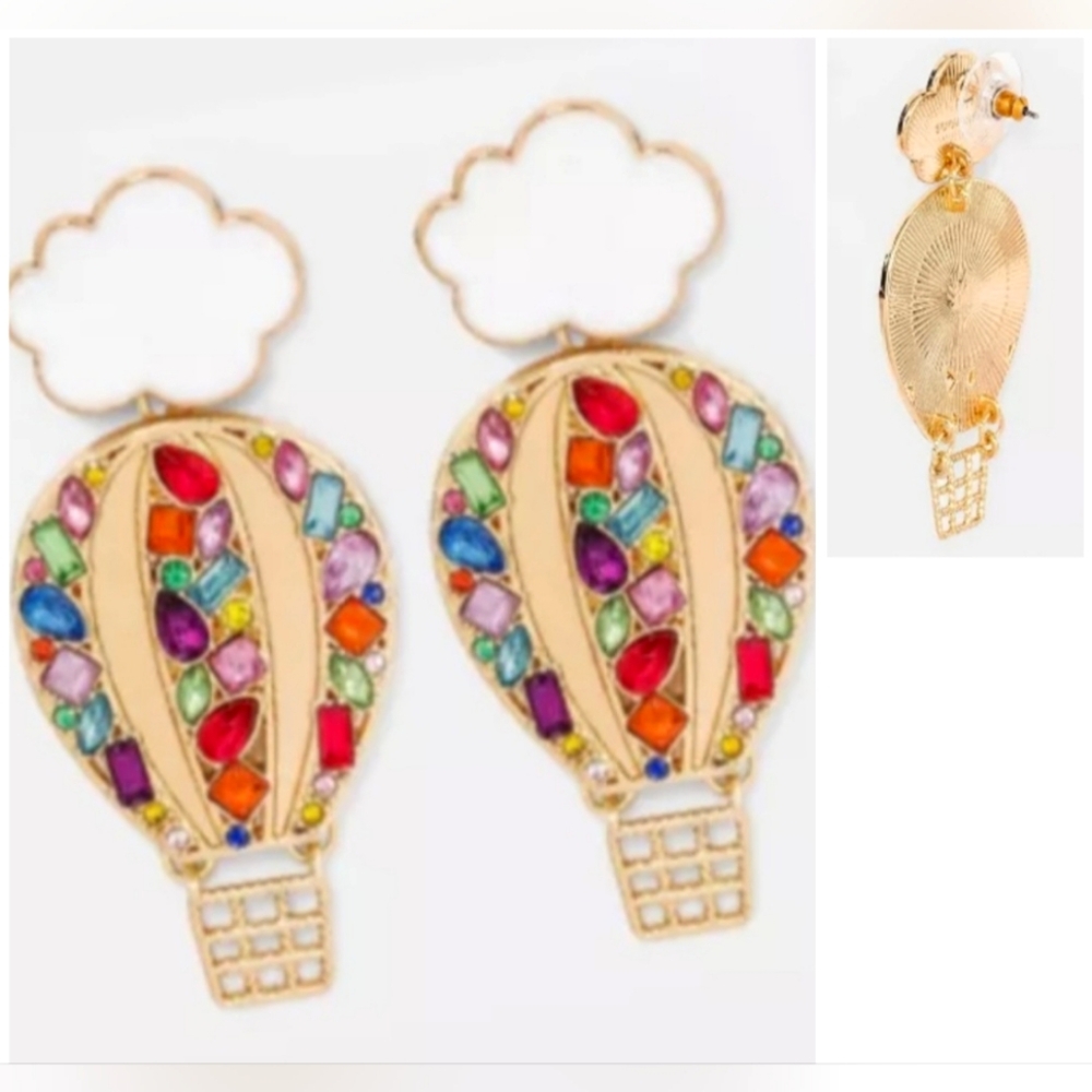 Baublebar Sugarfix Floating On Air Floating Cloud Earrings Rainbow Bling Dangle